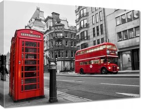 Vászonkép 70x50 London Fülke Busz