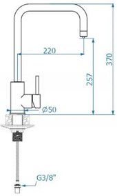 ALVEUS 1139812 - Mosogató csap DUAL 37 cm gránit/fekete