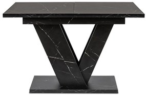 Fekete Márványhatású Bővíthető Étkezőasztal. CLARK 120-160 cm