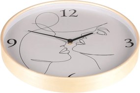 Falióra 40 cm átmérő, MDF fa kerettel, arc mintával