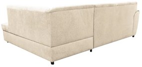 SERPA L-alakú, jobb oldali, kihúzható sarokülőgarnitúra tárolóval, bézs