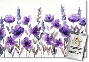 Fotótapéta Flizelina Akvarell Rét Lila Levendula Virágok 350x250 ragasztó