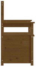 mézbarna tömör fenyőfa pad 112,5x51,5x96,5 cm