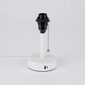 BRILAGI - USB-portos asztali lámpa TABLON 1xE27/25W/230V fehér