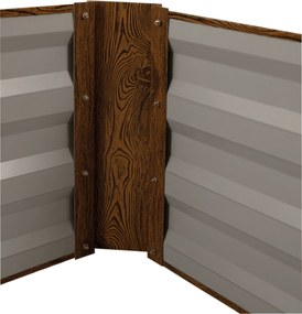 Magasított virágágy, barna, acél, NONKY TYP 4