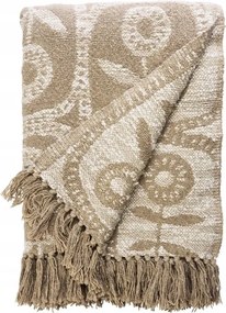Meris pléd pamutból, taupe, Madam Stoltz