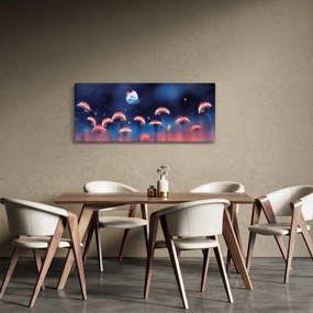 Pitypang képe kék pillangóval (120x50 cm)