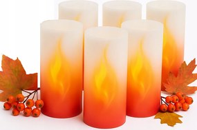 6db Elektromos Mécsesbetét Led Gyertya Mécsesbetét Élő Láng x6