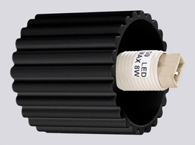 Fekete fali lámpa ø 12 cm Orbital – Sollux