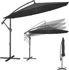 SONGMICS konzolos kerti napernyő, 3 m-es, szürke