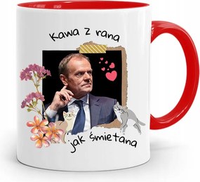 Donald Tusk Piros Bögre Platform Ajándék fényképes nyomtatással