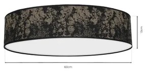 Mennyezeti lámpa SATINO 3xE27/60W/230V fekete/arany