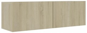 sonoma tölgy szerelt fa TV-szekrény 100 x 30 x 30 cm