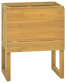 vidaXL tömör tíkfa fürdőszobaszekrény 60 x 40 x 75 cm