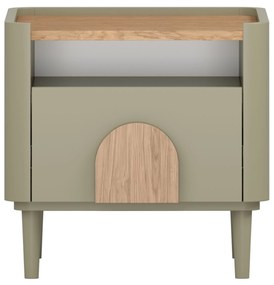 Amilio éjjeliszekrény 50 cm - eukaliptusz / baltic tölgy / natúr tölgy fogantyú