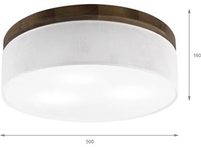 Brilagi - LED mennyezeti lámpa BELLADONNA 3xE27/15W/230V, 50 cm, fehér/dió