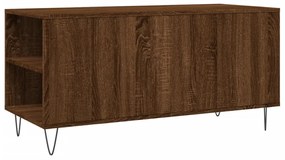 barna tölgyszínű szerelt fa dohányzóasztal 102 x 44,5 x 50 cm