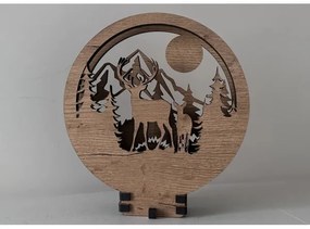 Li-Go 23592/DUB2 - Fényerőszabályozható asztali dekoráció LED/12W/230V 20x22 cm tölgy