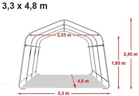 Autó garázs 3,3x4,7m Sötétzöld