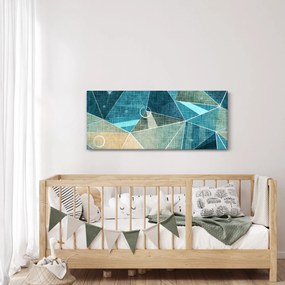 Kép - Türkiz absztrakció (120x50 cm)
