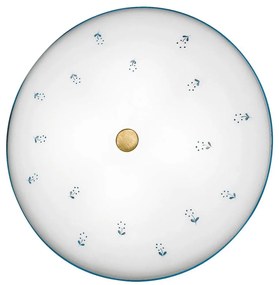 Kolarz 731.U14.4.17- Mennyezeti lámpa NONNA 4xE27/60W/230V átm. 54 cm kék/réz