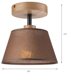 Felületre szerelhető lámpa ANTONIO 1xE14/40W/230V barna