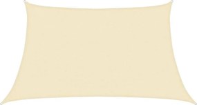 vidaXL krémszínű HDPE napvitorla 160 g/m² 3/4 x 2
