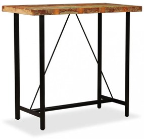 tömör újrahasznosított fa bárasztal 120 x 60 x 107 cm