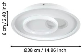 Eglo 901246 - LED Mennyezeti lámpa TIRIOLO 1xLED/14W/230V + 1xLED/8,5W fehér