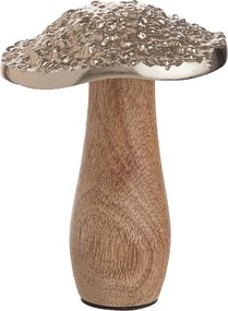 HARVEST SPLENDOR dekor gomba, fa / fém 11cm