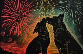 Poszter 86,4x56,8cm Kutya ölelés