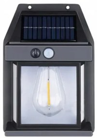 Napelemes kerti fali lámpa Solar Interaction YX-777 - fekete