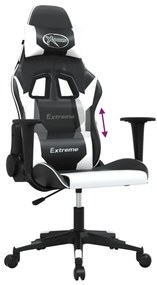 vidaXL fekete és fehér műbőr masszázsjátékszék