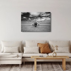 Kép - Repülőgép fekete-fehér (90x60 cm)