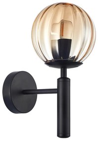 Italux RAVENA WL-2324-1 BK+AMB Fali lámpa 1x10W/E27 IP20