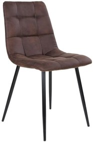 Middelfart design szék, sötétbarna mikroszálas szövet, acél láb
