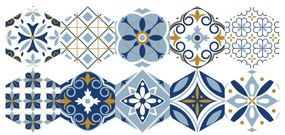 Hexagons Jelilna 10 db-os matrica szett padlóra, 20 x 18 cm - Ambiance