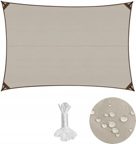 Kerti Napvitorla Napellenző Napellenző 200 x 300 CM Cappucino