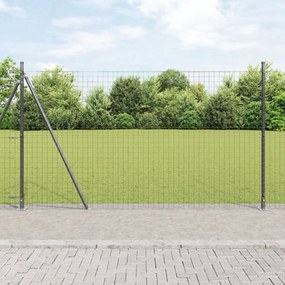 Kerítésoszlopok 104 db Szürke Porszórt Acél 3.2 x 3.2 x 88.5 cm