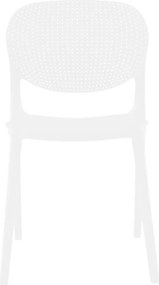 Rakásolható szék, fehér, FEDRA NEW