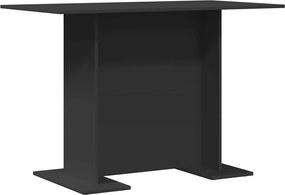 vidaXL Étkezőasztal Fekete 110 x 60 x 75 cm Faanyag