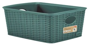STEFANPLAST Elegance kosár M, 25x19,5x10cm, magas, zöld-szürke