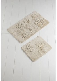 Bézs fürdőszobai kilépő szett 2 db-os 100x60 cm – Foutastic
