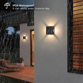 Brilagi - LED kültéri fali lámpatest QUADRAY LED/6W/230V fekete IP54