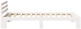 Faágykeret Fehér Fa 100 x 200 cm Minimalista Ágykeret
