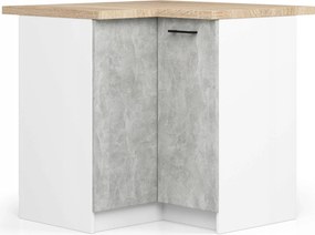 Olivia szekrény S90/90 Asztallap Fehér Beton Akd