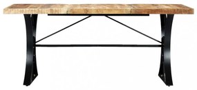 vidaXL tömör mangófa étkezőasztal 180 x 90 x 76 cm