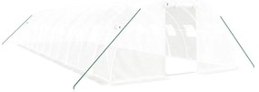 fehér acélvázas melegház 48 m² 12 x 4 x 2 m