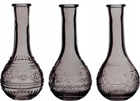 Ăveg vĂĄza gyertyatartĂł 15,8 cm ĂŒveg szĂŒrke