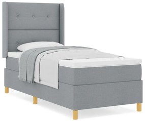 Boxspring Ágy Matrac Vilmány Szürke 80x200 cm Szövet